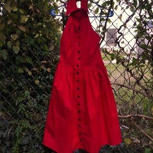Vintage! NWT Bebe 90s/ y2k red halter dress